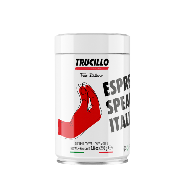 Espresso speaks Italian Coffee Tin