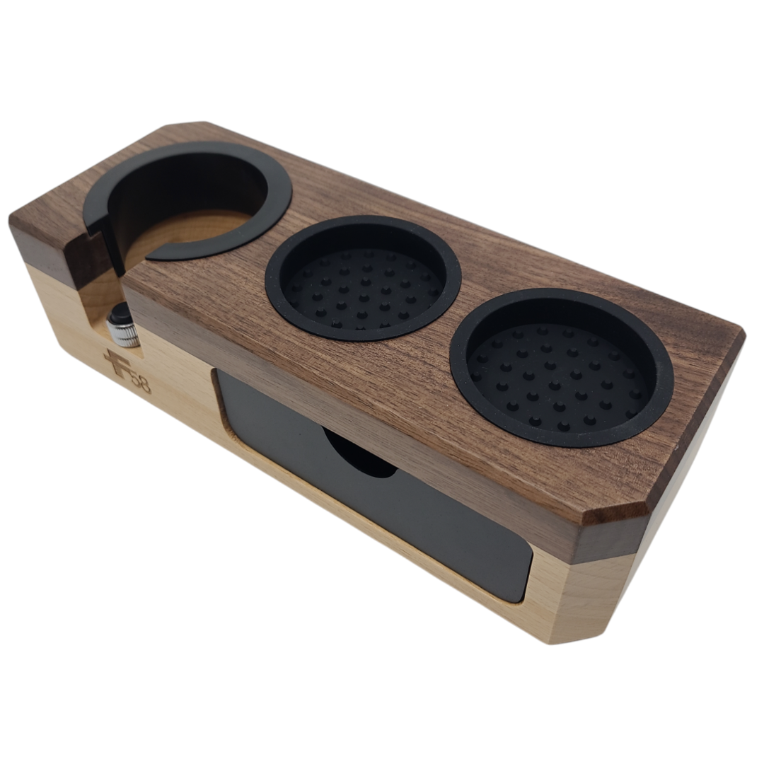 Walnut & Beech Wood Tamping Station