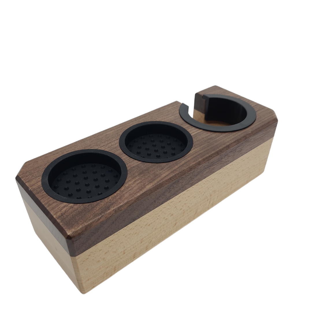 Walnut & Beech Wood Tamping Station