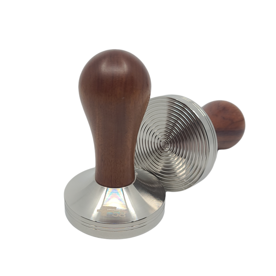 Embossed Tamper 58mm - Wood Handle