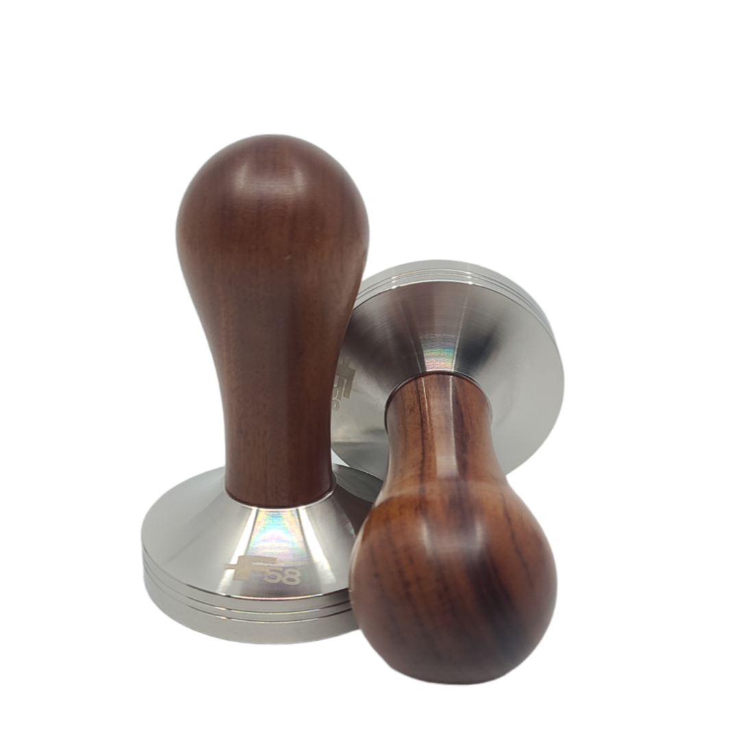 Embossed Tamper 58mm - Wood Handle
