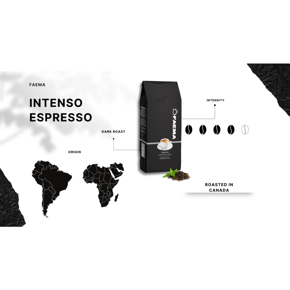 Faema Coffee 1 Kg/ 2.2 lbs Intenso Espresso Beans