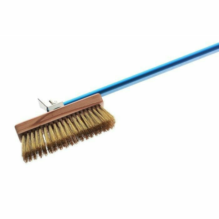 Gi Metal Pizza Tools GI Metal Azzurra Big Rotating Head Oven Brush with Brass Bristles