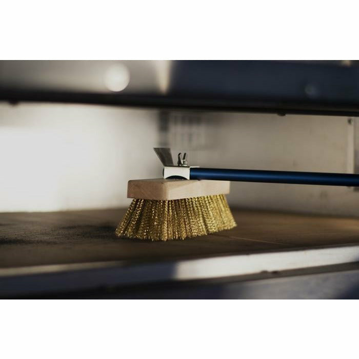 Gi Metal Pizza Tools GI Metal Azzurra Big Rotating Head Oven Brush with Brass Bristles