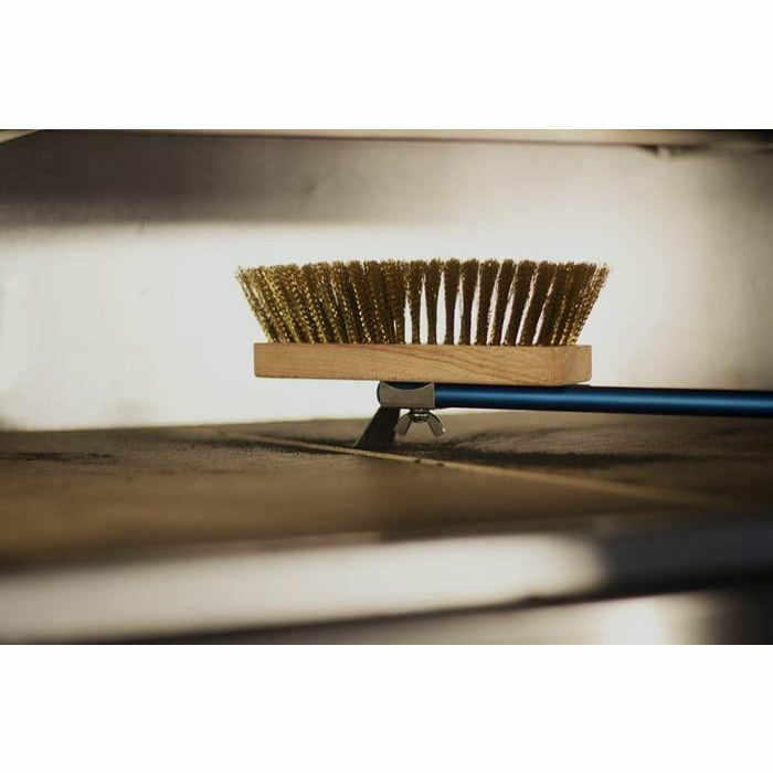 Gi Metal Pizza Tools GI Metal Azzurra Big Rotating Head Oven Brush with Brass Bristles