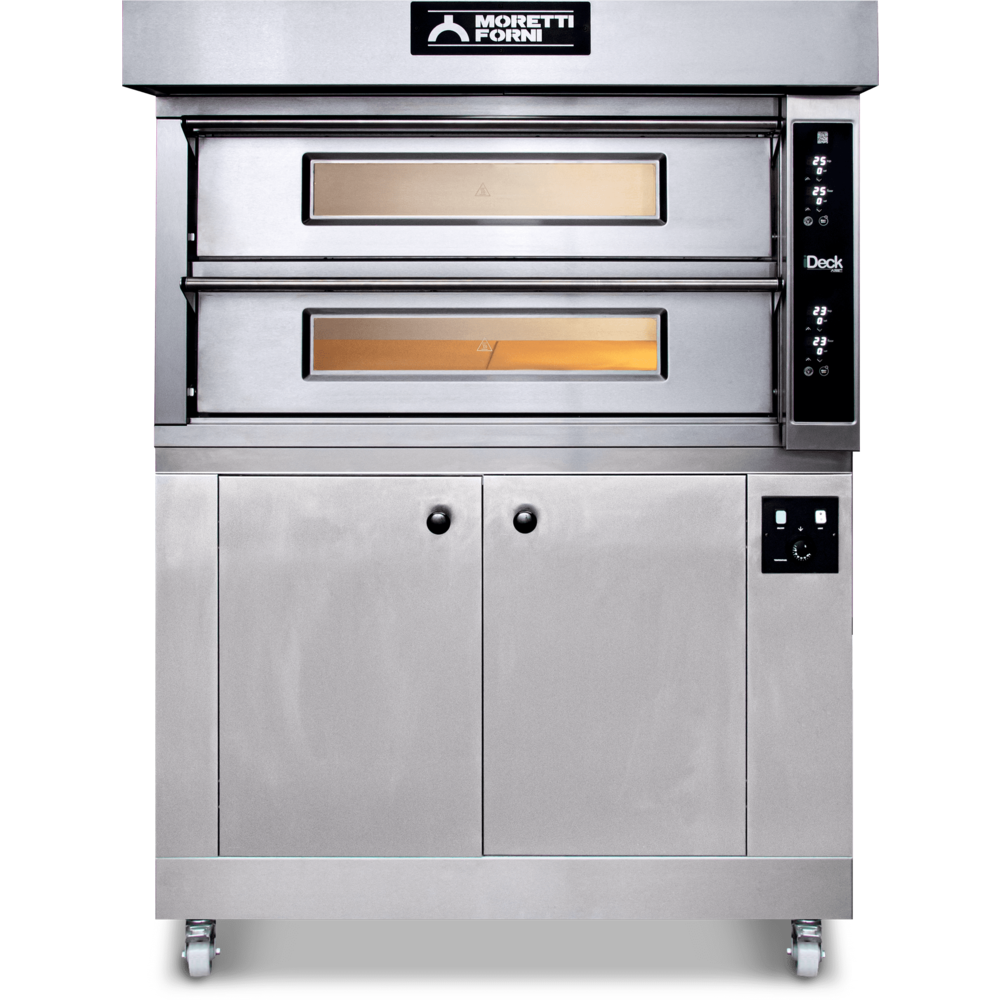 Moretti Forni Ovens iD-D 105.65 - (2 Decks) - 105 cm x 66 cm / Prover w/ castors / Hood iDeck iD.M-iD.D Digital Controls