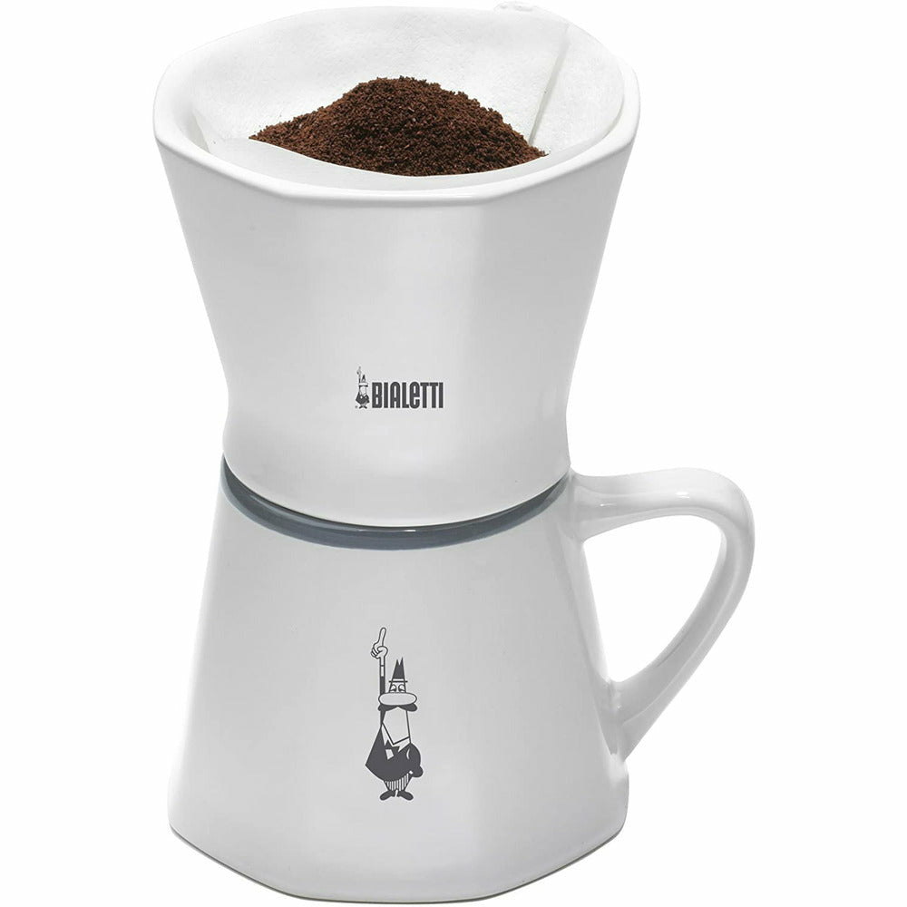 Faema Canada White Bialetti Pour-Over Coffee Maker With Mug