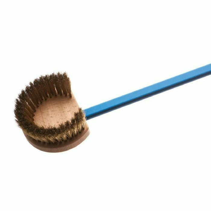 Gi Metal Pizza Tools GI Metal Round Rotating Head Oven Brush Brass Bristles